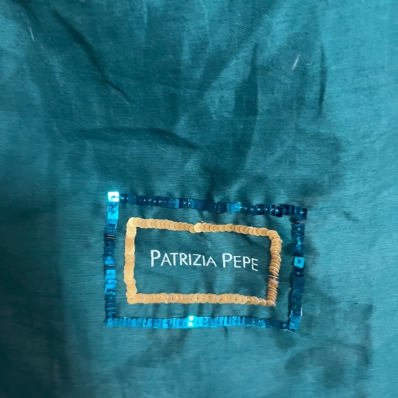 Patrizia Pepe Soft Shiny Leather Gray high-waist belt Bow Python Stud Detail - Picture 10 of 10